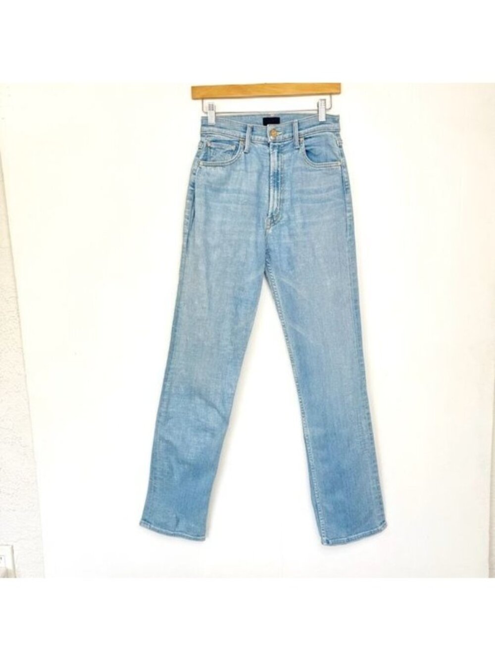Mother The Rider Skimp High-Rise Straight Jeans in High-Life Size 26